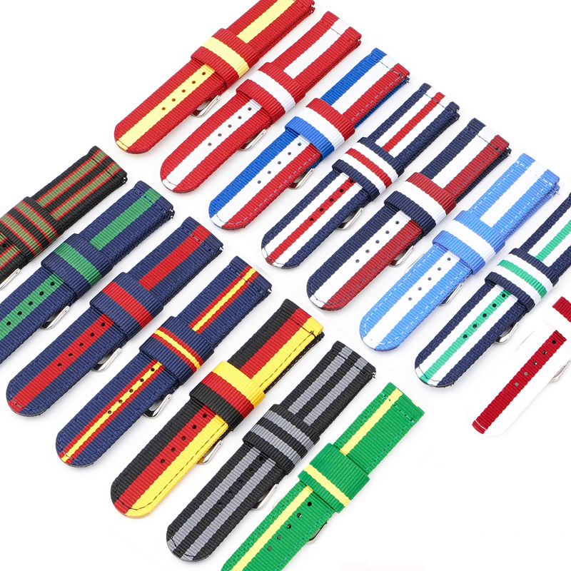 Canvas Strap Watch - Nylon-Uhrenarmband, 20 mm, 22 mm, Schnellverschluss,