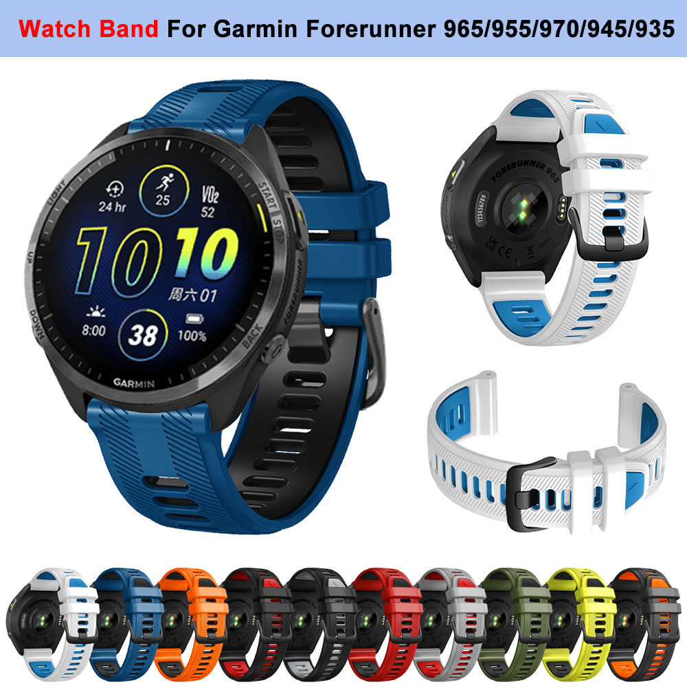 Silicone Watch Band 22Mm - Für Garmin Forerunner 965 955 Solar