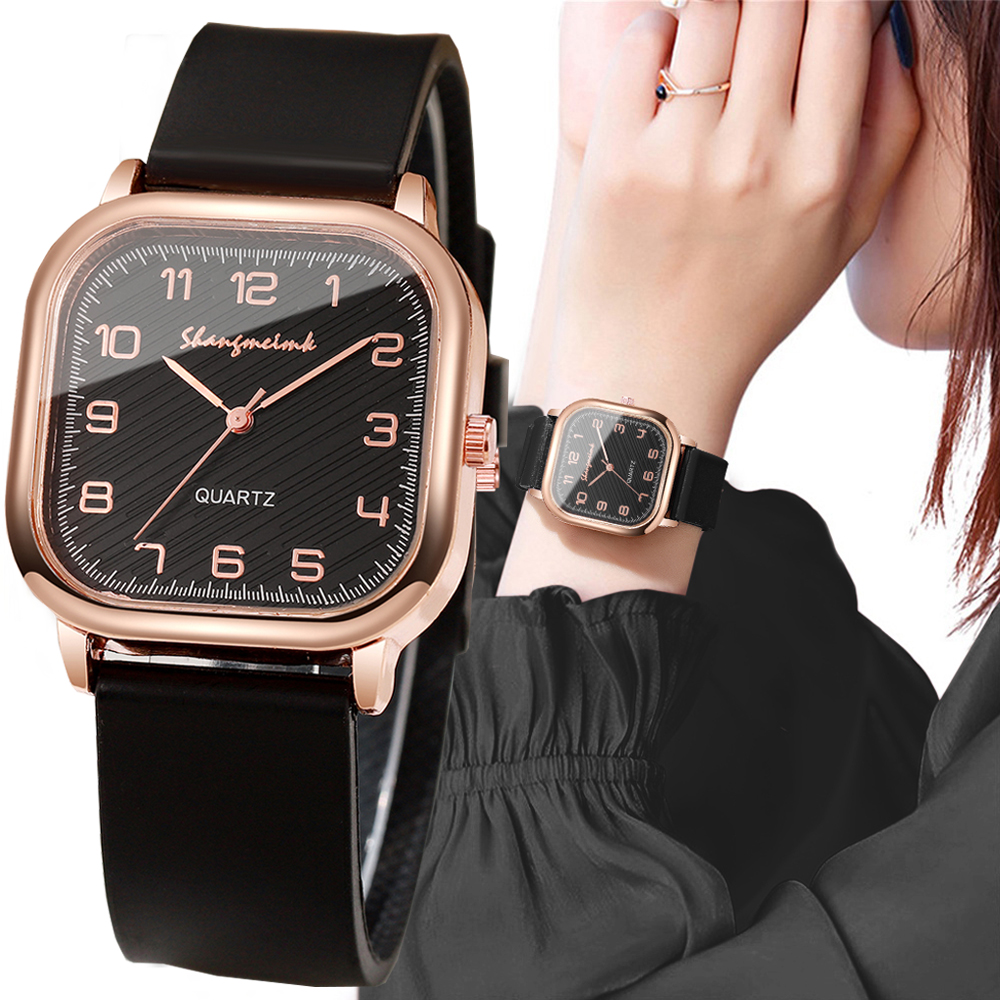 Silicone Band Women - Fashion Square Frauen Uhren Casual Silikon