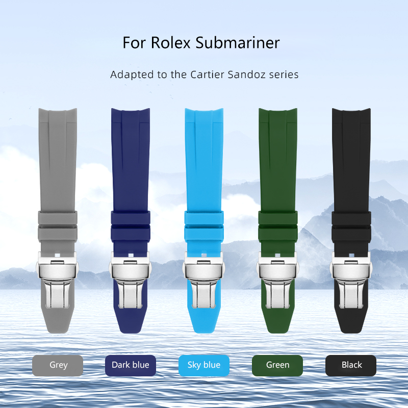 Tropic Strap Vintage - Für Rolex Submariner Vintage-Silikon-Uhrenarmband, hochwertiges, wasserdichtes,
