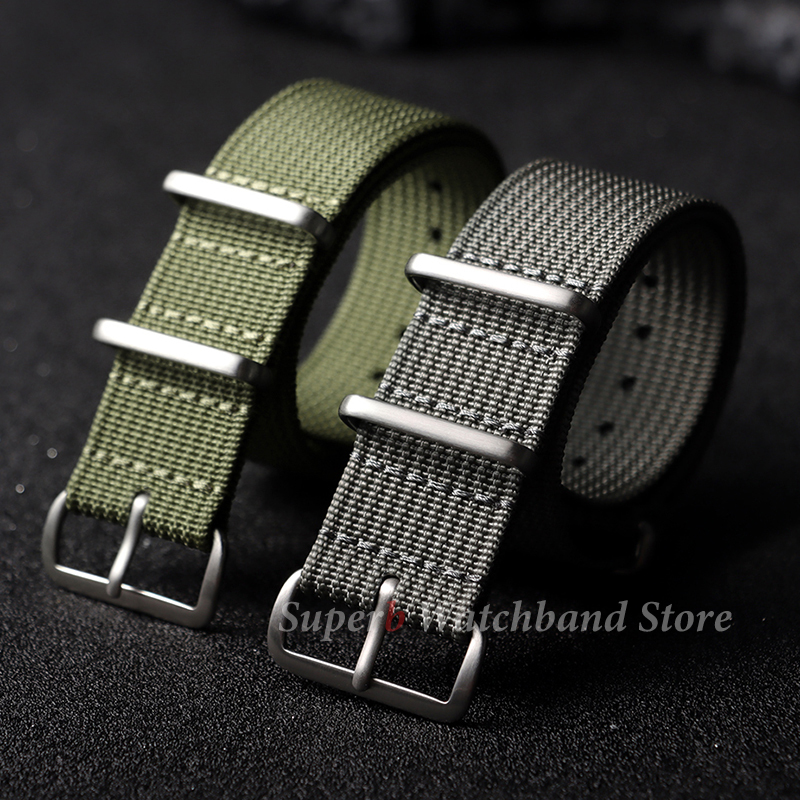 Nato Strap Nylon - 18mm 19mm 20mm 22mm Neues geripptes