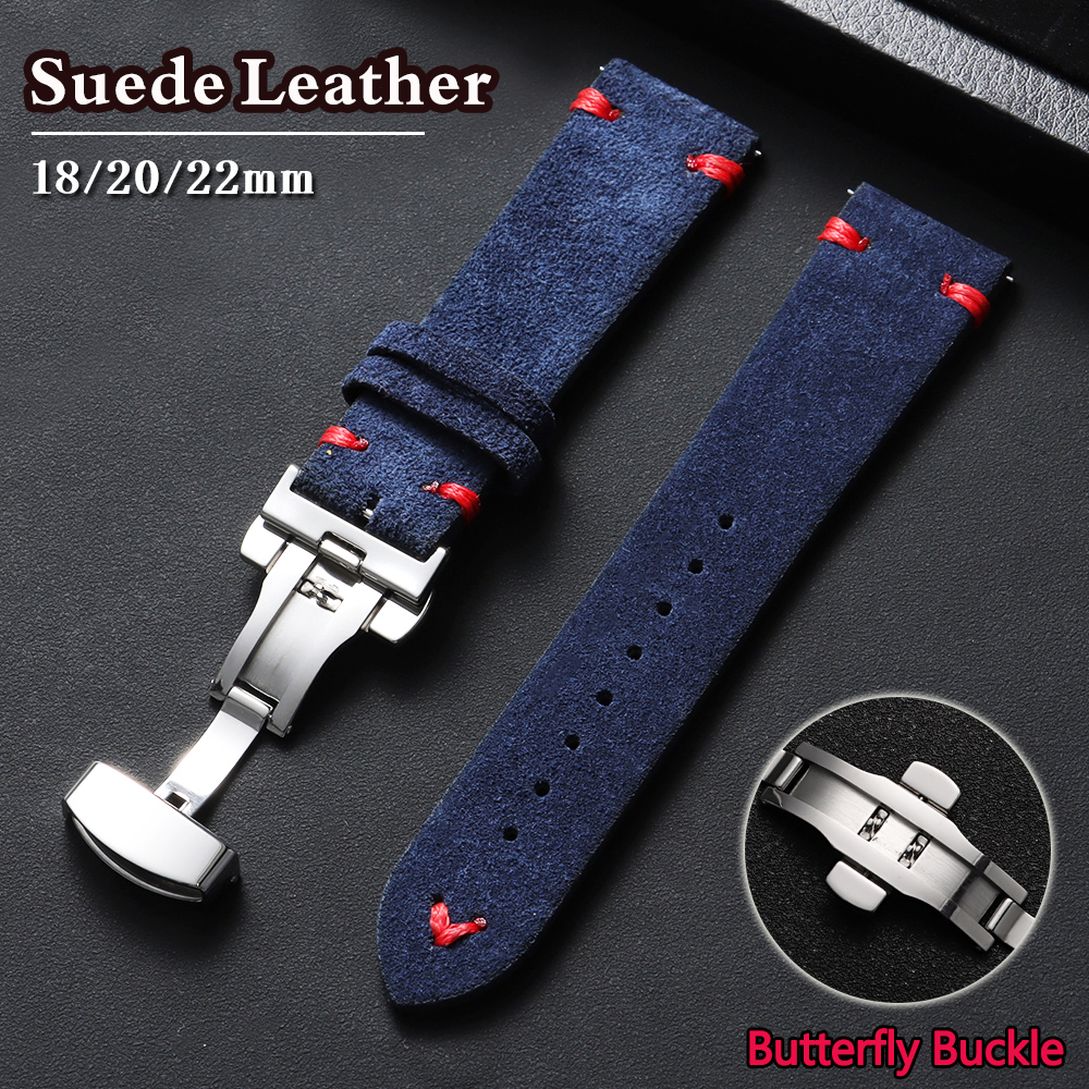 Suede Strap Watch - Wildleder-Uhrenarmband 18 mm 20 mm 22