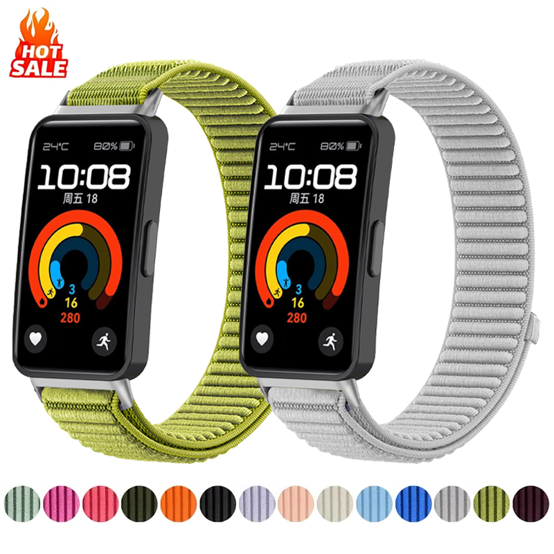 Sport Loop Velcro - Nylon-Schlaufenarmband für Huawei Band 10 9