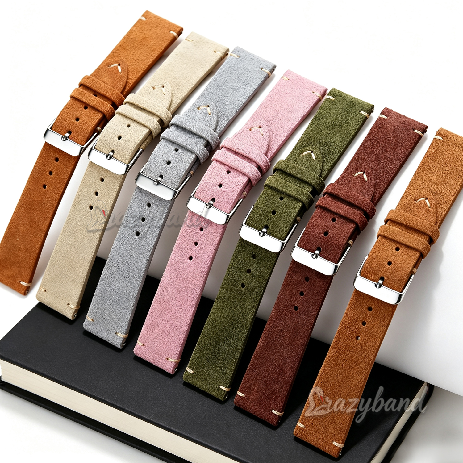 Suede Strap Watch - Schnellverschluss-Armband aus weichem Wildleder, 14 mm,