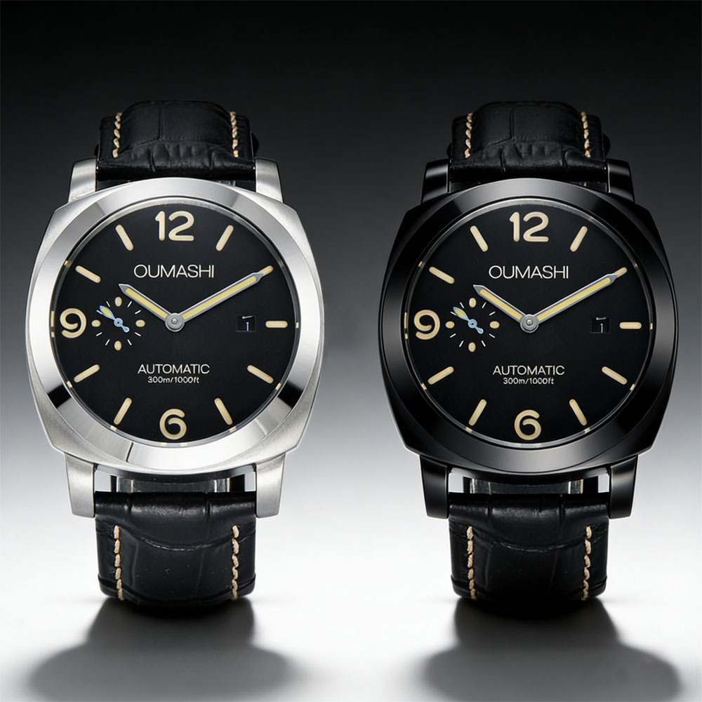 Stainless Bracelet Diver - 44mm Herrenuhr mit Seagull ST2555 Uhrwerk,