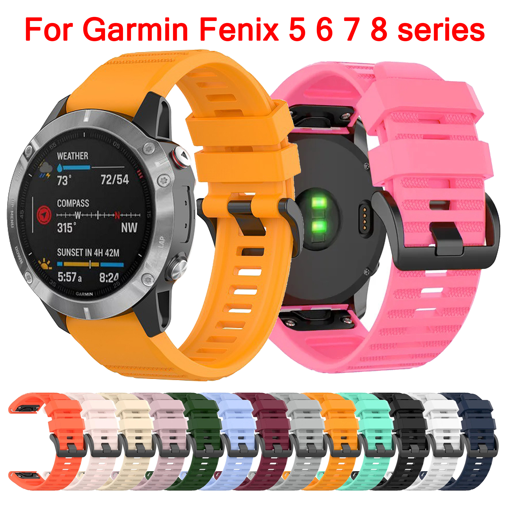 Silicone Watch Band 22Mm - QuickFit 26 mm 20 mm 22