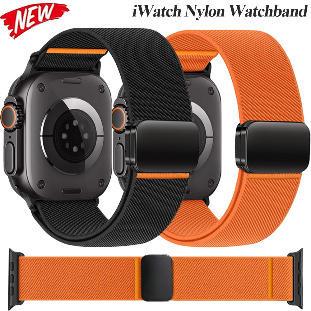 Milanese Loop Magnetic - Nylon-Schlaufenarmband für Apple Watch Ultra 3/2/1