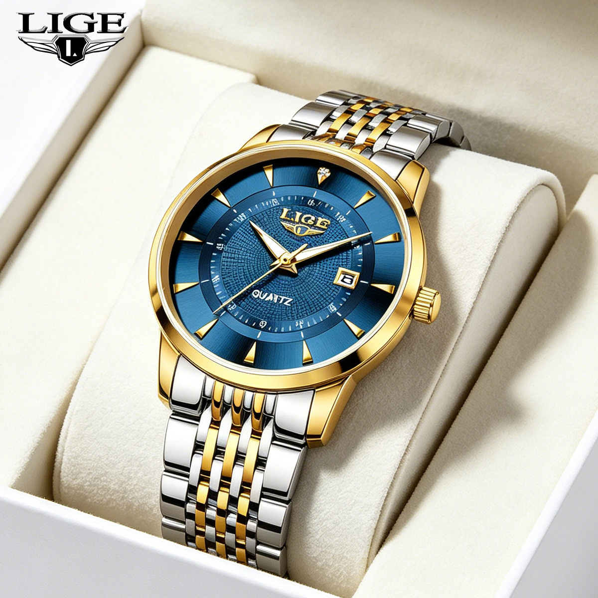 Stainless Bracelet Diver - LIGE Neue 2026 Luxus-Herrenuhr Wasserdicht Edelstahl