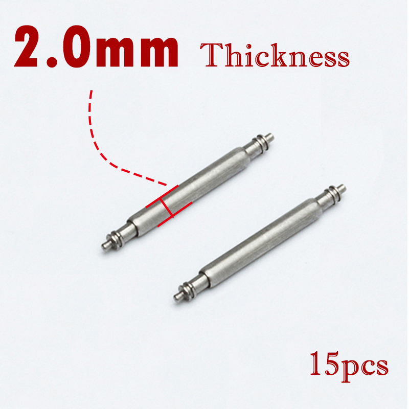 Spring Bar Tool Set - 15 Stück Uhrenarmband-Stift, 2,0 mm Durchmesser,