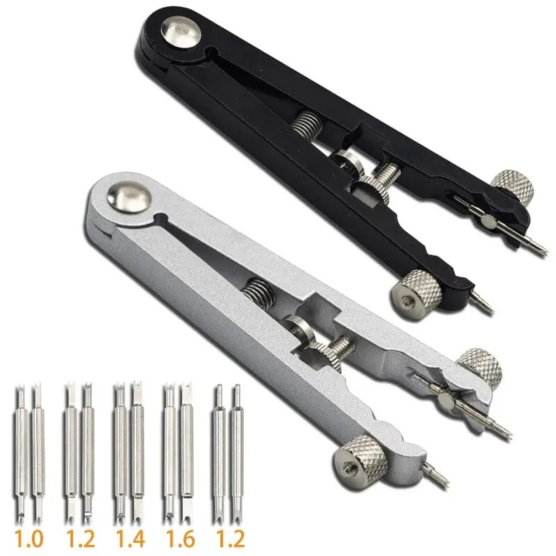 Spring Bar Tool Set - Aluminiumlegierung Uhrenband-Entferner Zange Federsteg V-förmiger Einsteller