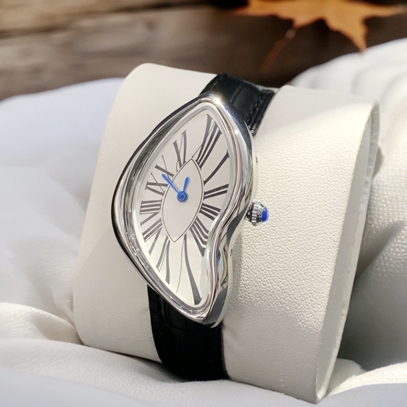 Leather Watch Band Men - Mittelalterliche Alien-Uhren Melt and Twist Y2K