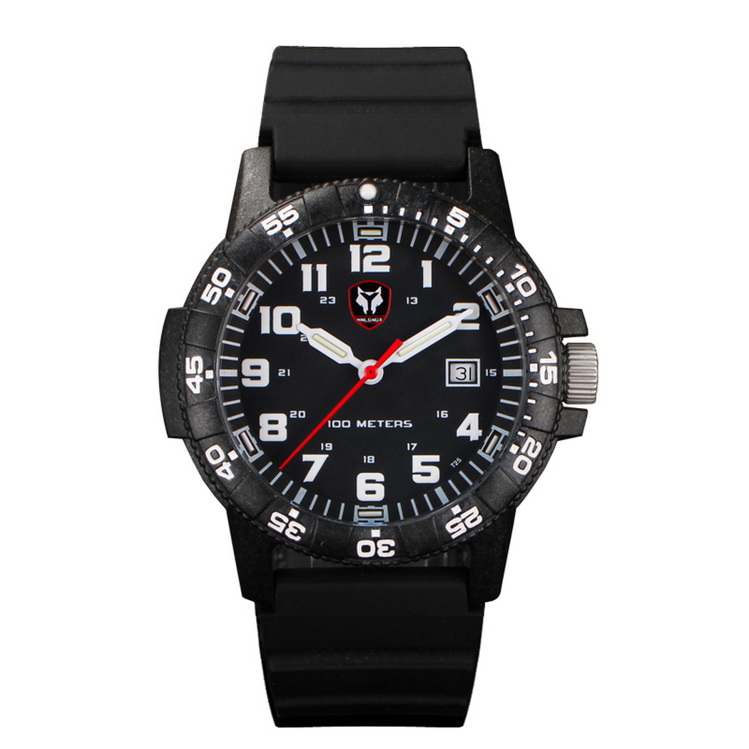 Rubber Strap Diver - Hnlgnox Mens Pilot Uhren Sport Uhr