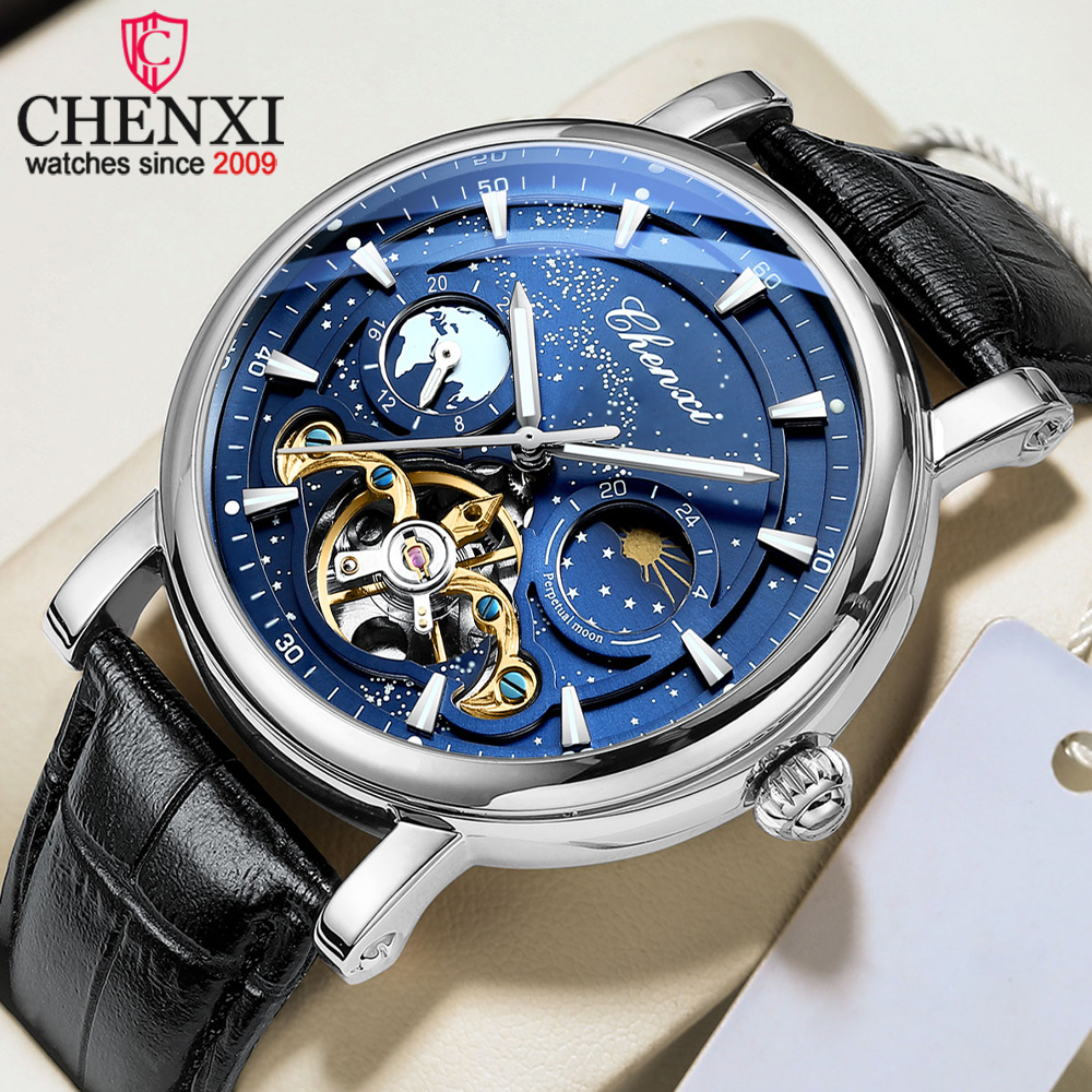 Leather Watch Band Men - CHENXI Neue männer Automatische Uhren Top
