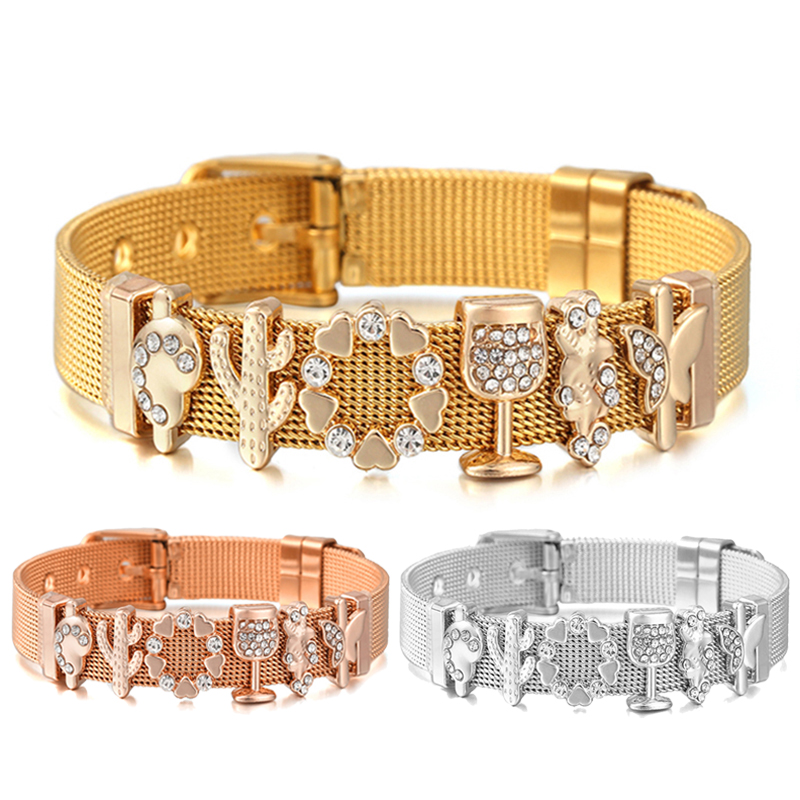 Mesh Strap Metal - Heiß begehrte DIY Schmetterlings- & Baum-Charm-Schiebeperlen