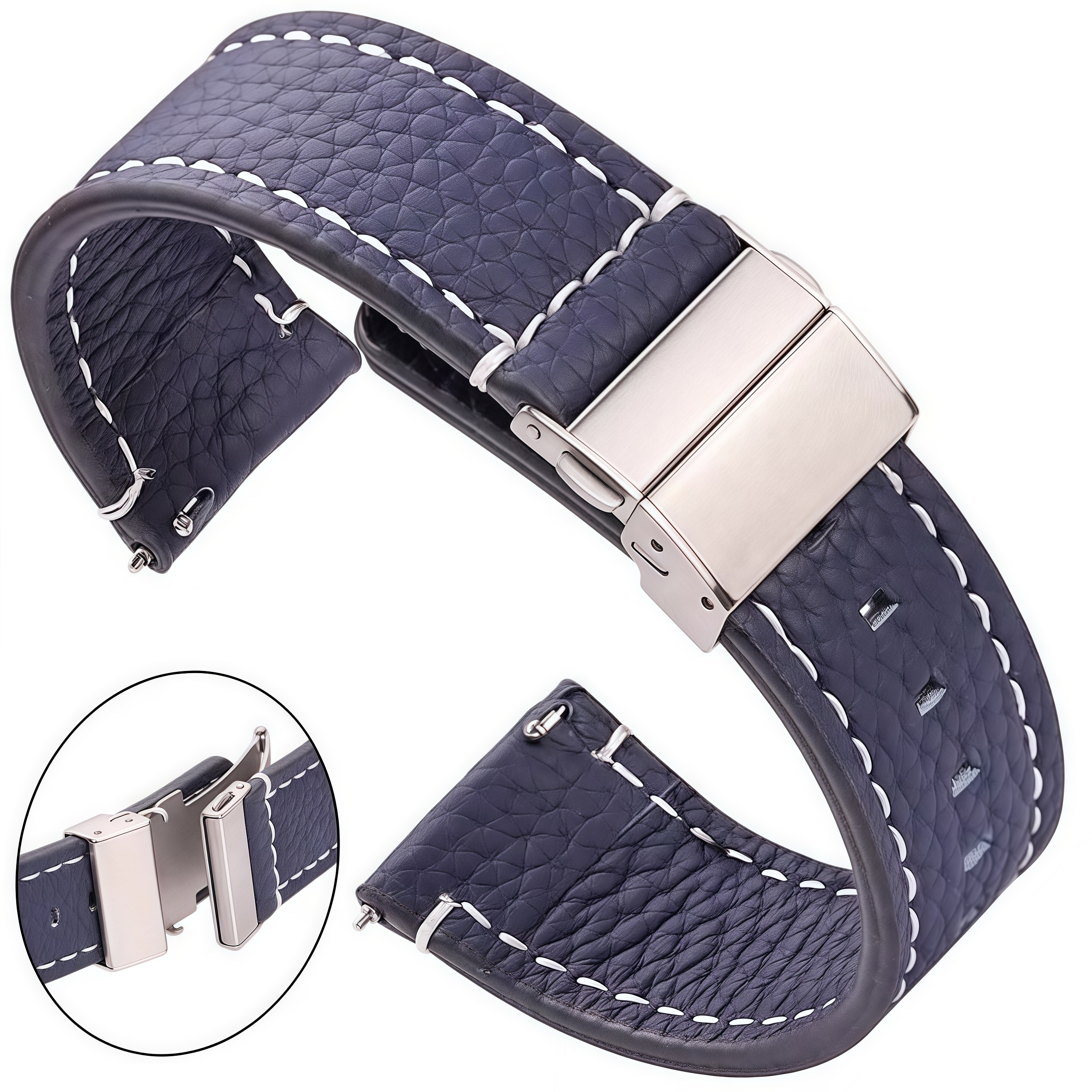 Nato Strap Nylon - Echtleder-Uhrenarmbänder für Samsung Galaxy Watch 3