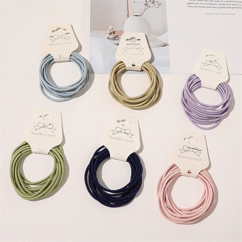Silicone Band Women - 10PCS Frauen Mädchen Einfache Grund Elastische