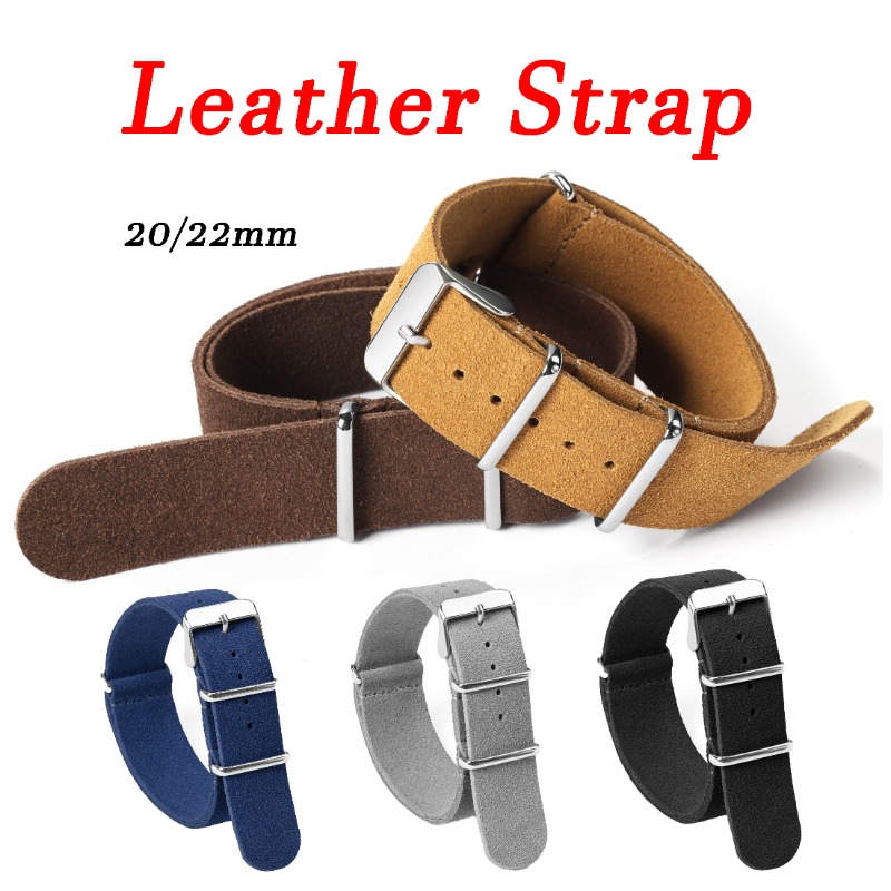 Suede Strap Watch - 20mm 22mm Universal Military Retro Wildleder
