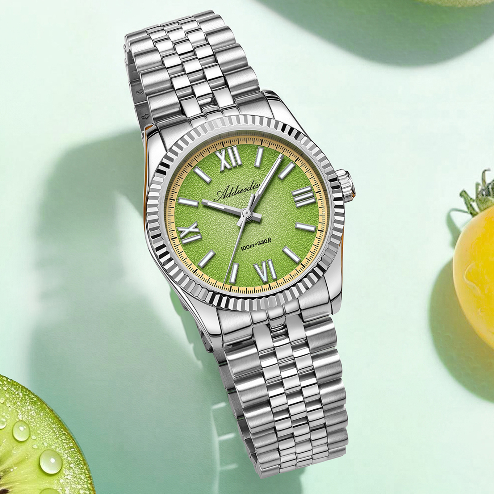 Stainless Bracelet Diver - ADDIESDIVE Hochwertige Saphirglas-Uhren mit 10 Bar