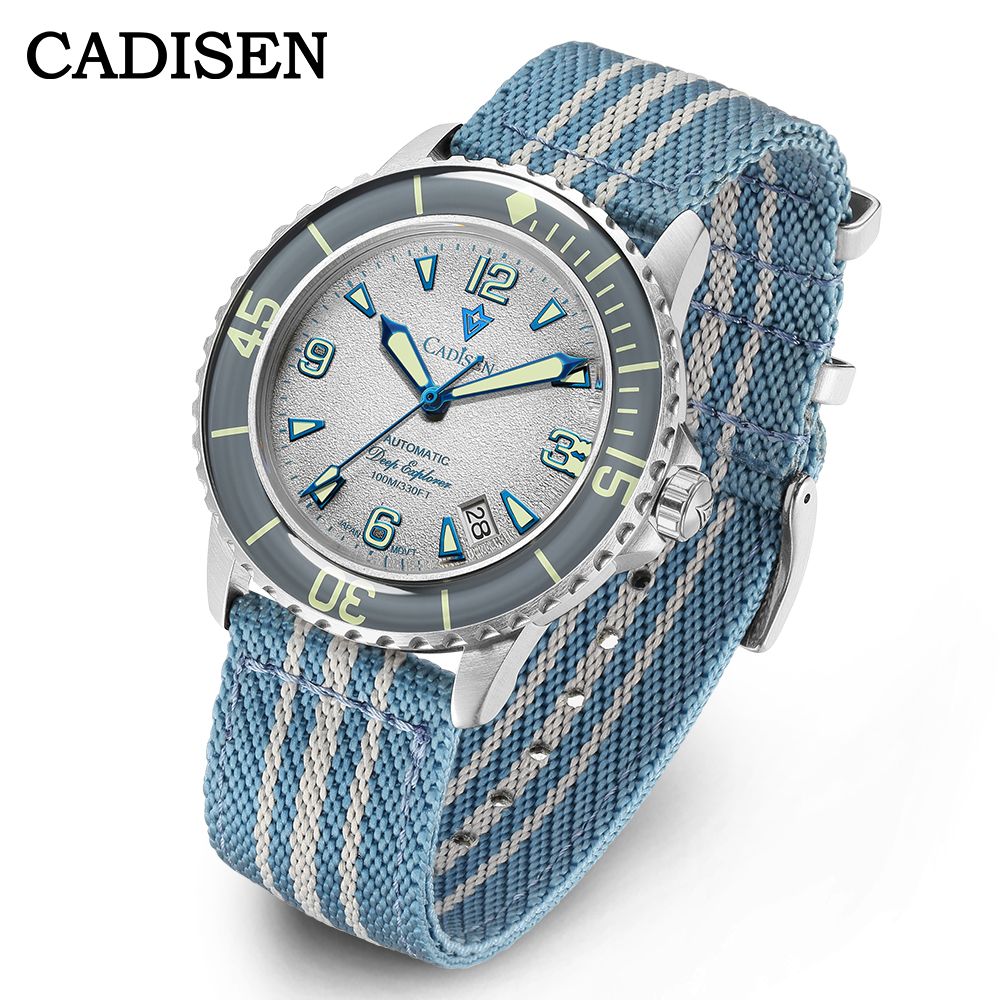 Canvas Strap Watch - CADISEN Deep Explorer MIYOTA 8215 Automatische