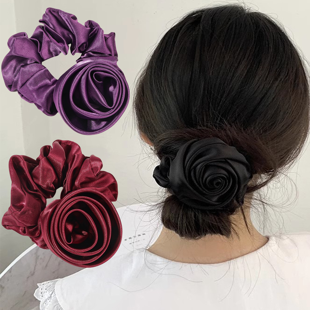 Silicone Band Women - Koreanische Frauen Rose elastische Haar bänder