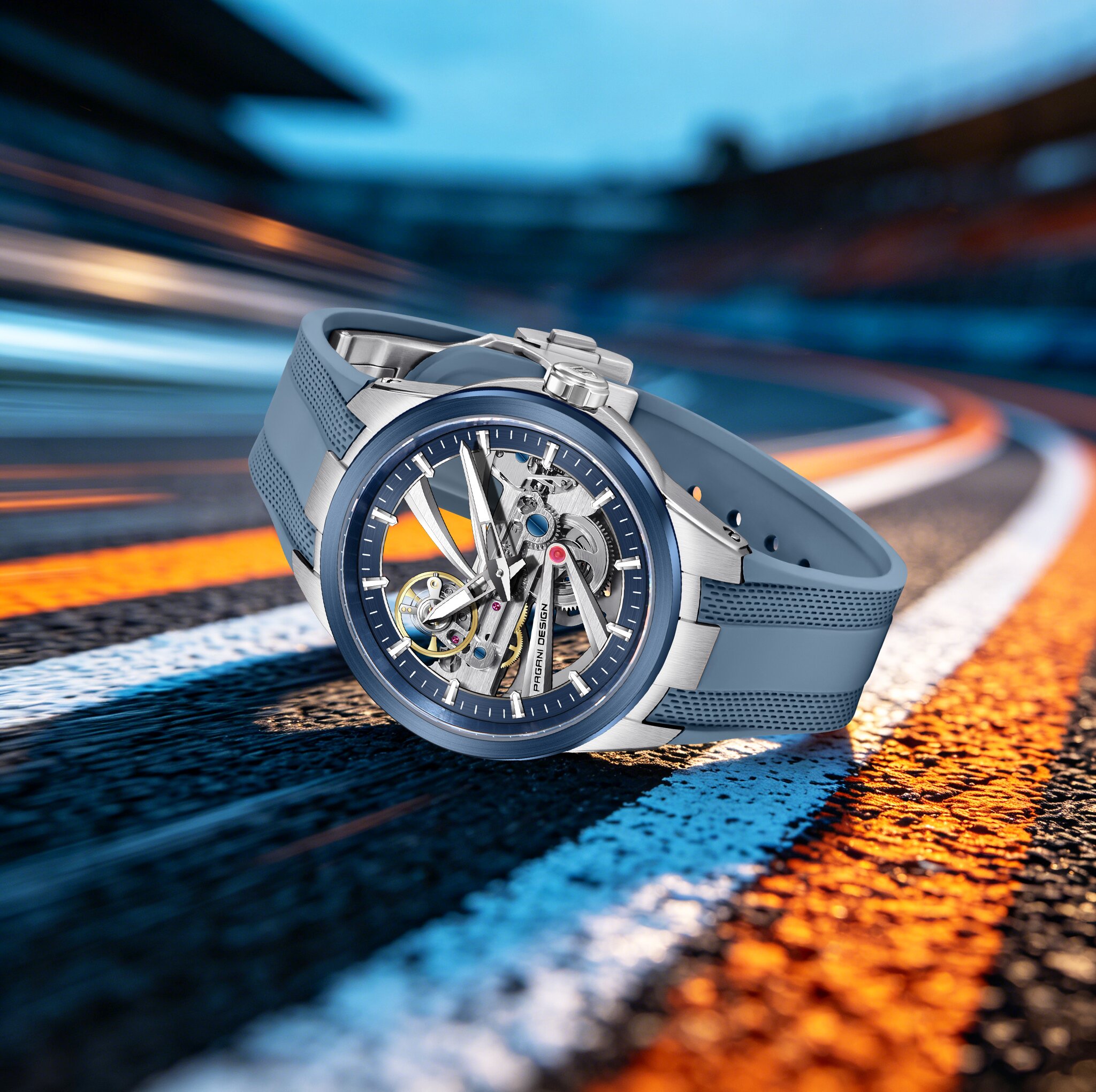 Rubber Strap Diver - PAGANI DESIGN Herren Trendige Mechanische Uhr