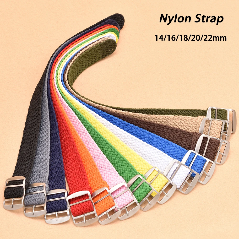 Perlon Strap Woven - Gewebtes Nylon-Uhrenarmband, 14 mm, 16 mm,