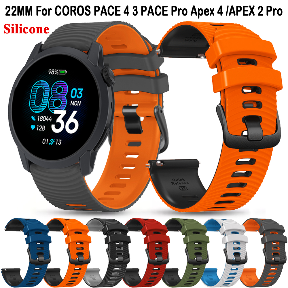 Silicone Watch Band 22Mm - Für COROS Apex 4 42mm/APEX 2