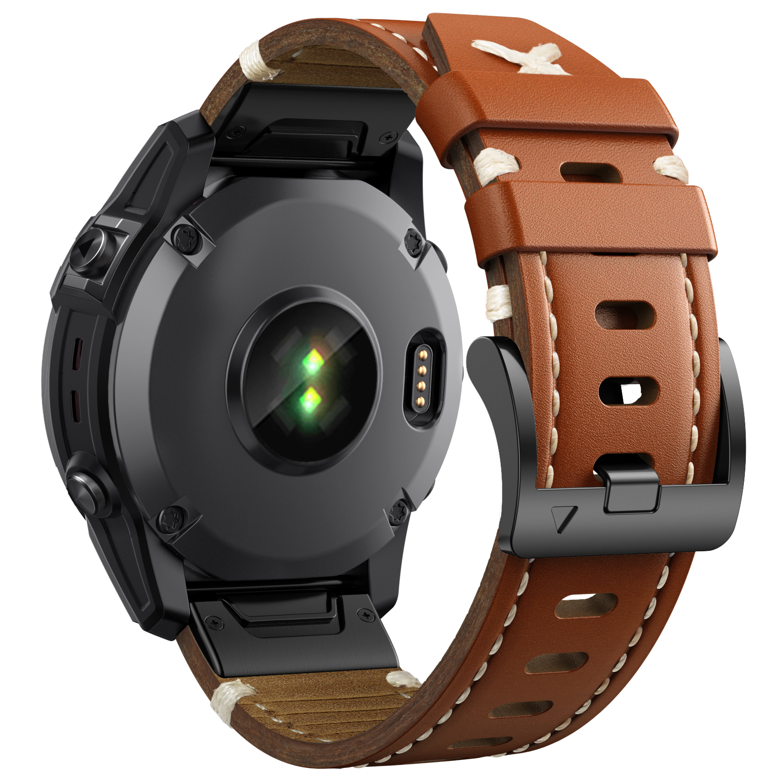 Leather Strap Quick Release - 22 26mm Echt lederband für Garmin