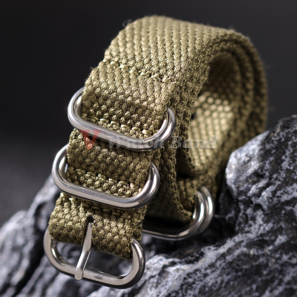 Nato Strap Nylon - 20mm 22mm Hochwertiges Nylon-Uhrenarmband Braun Militär