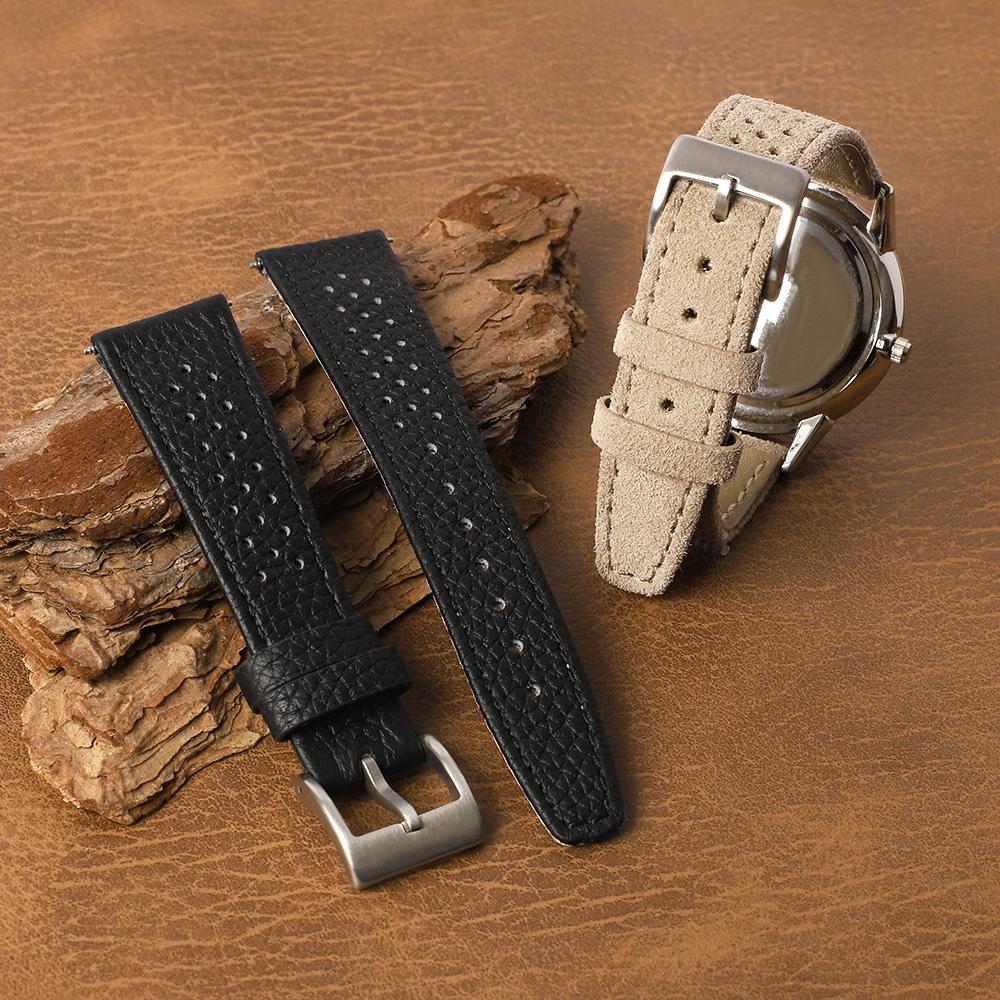 Suede Strap Watch - 18mm 19mm 20mm 21mm Rally Racing