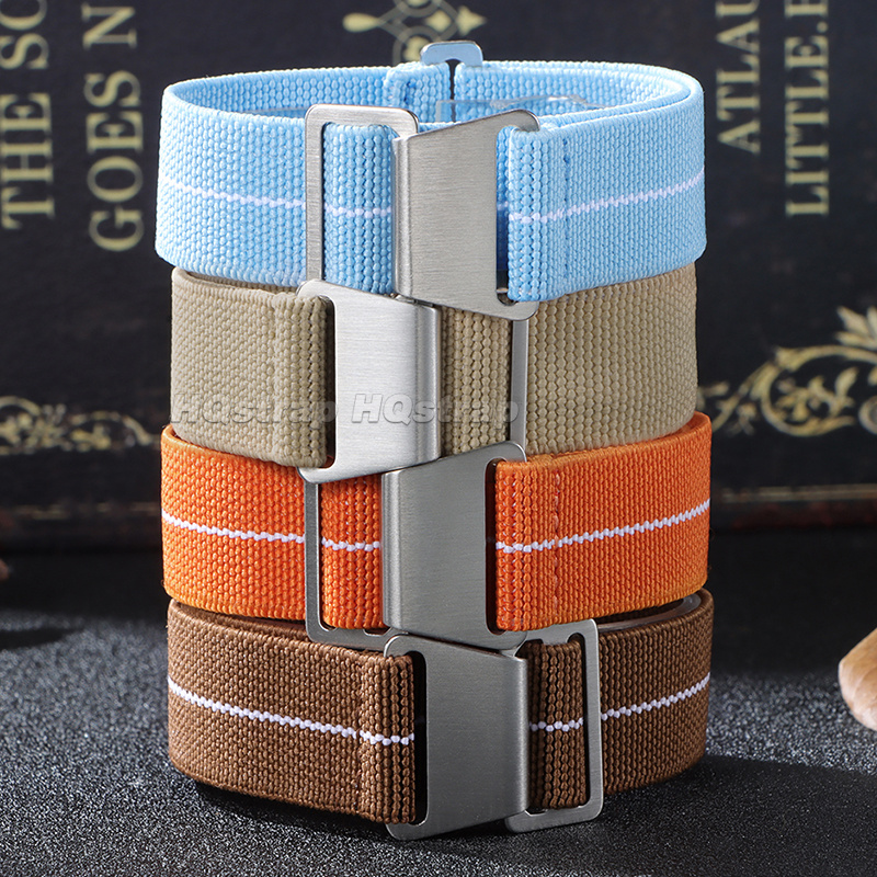 18/20/22mm Elastisches Nylon-U – Parachute Strap Elastic Bewertung und Preis