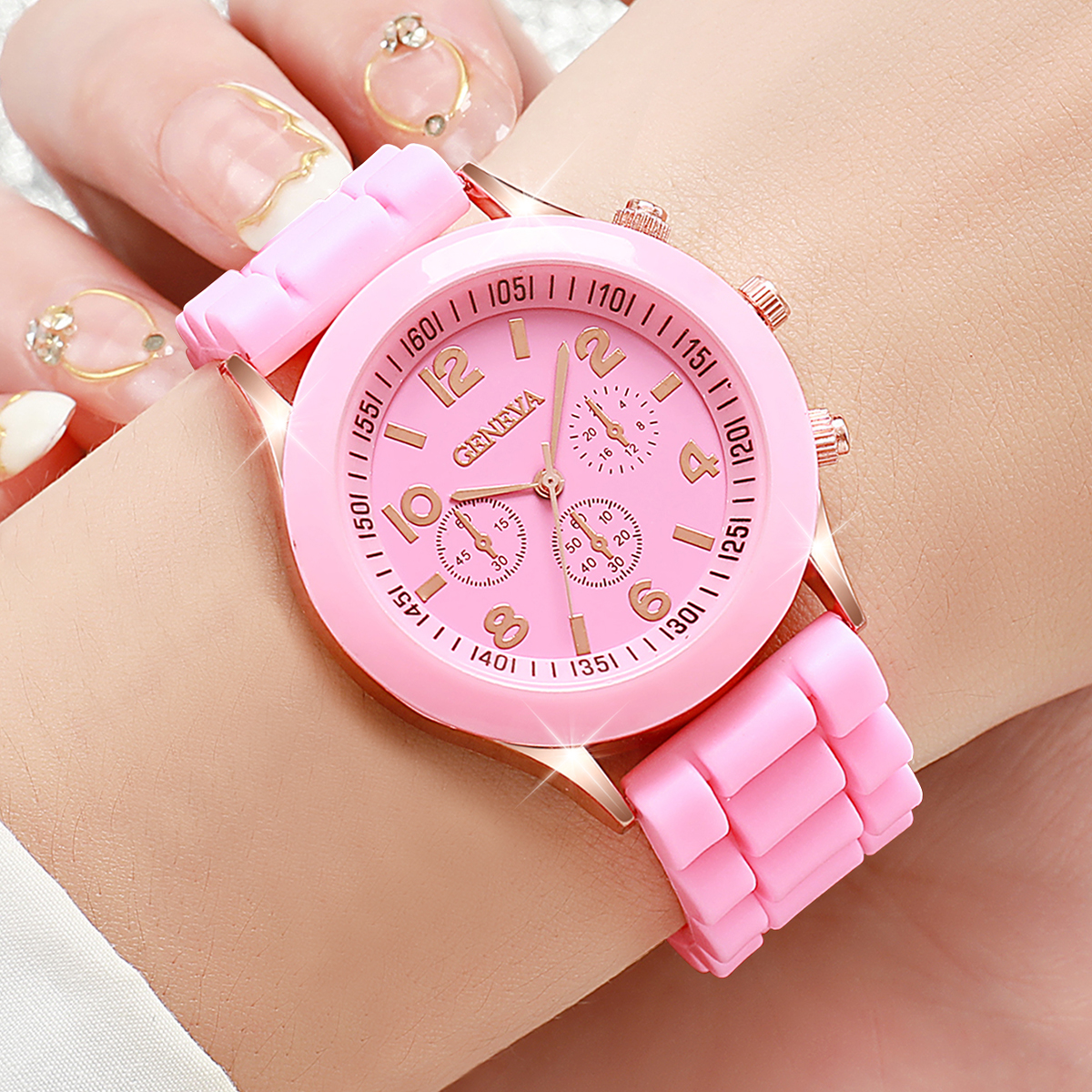 2/3PCS Frauen Uhren Mode Arabi – Silicone Band Women Bewertung und Preis