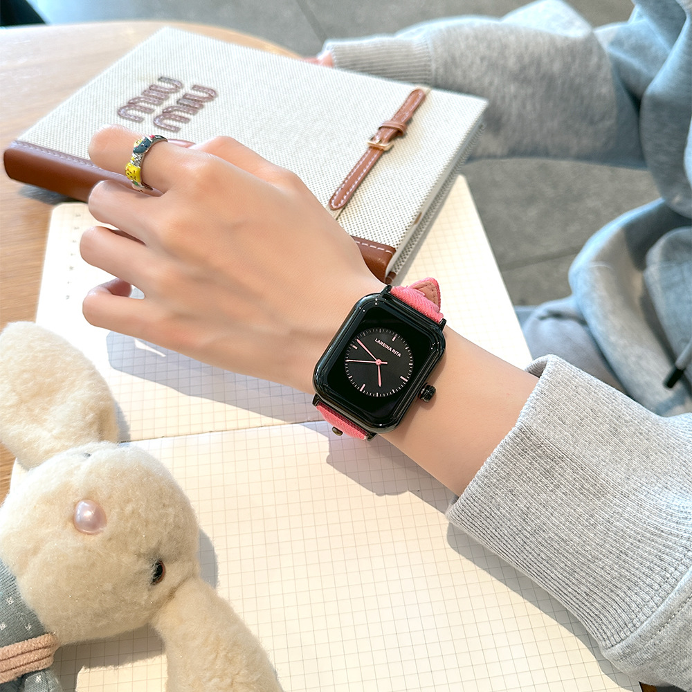 Neue stilvolle quadratische Uh – Canvas Strap Watch Bewertung und Preis
