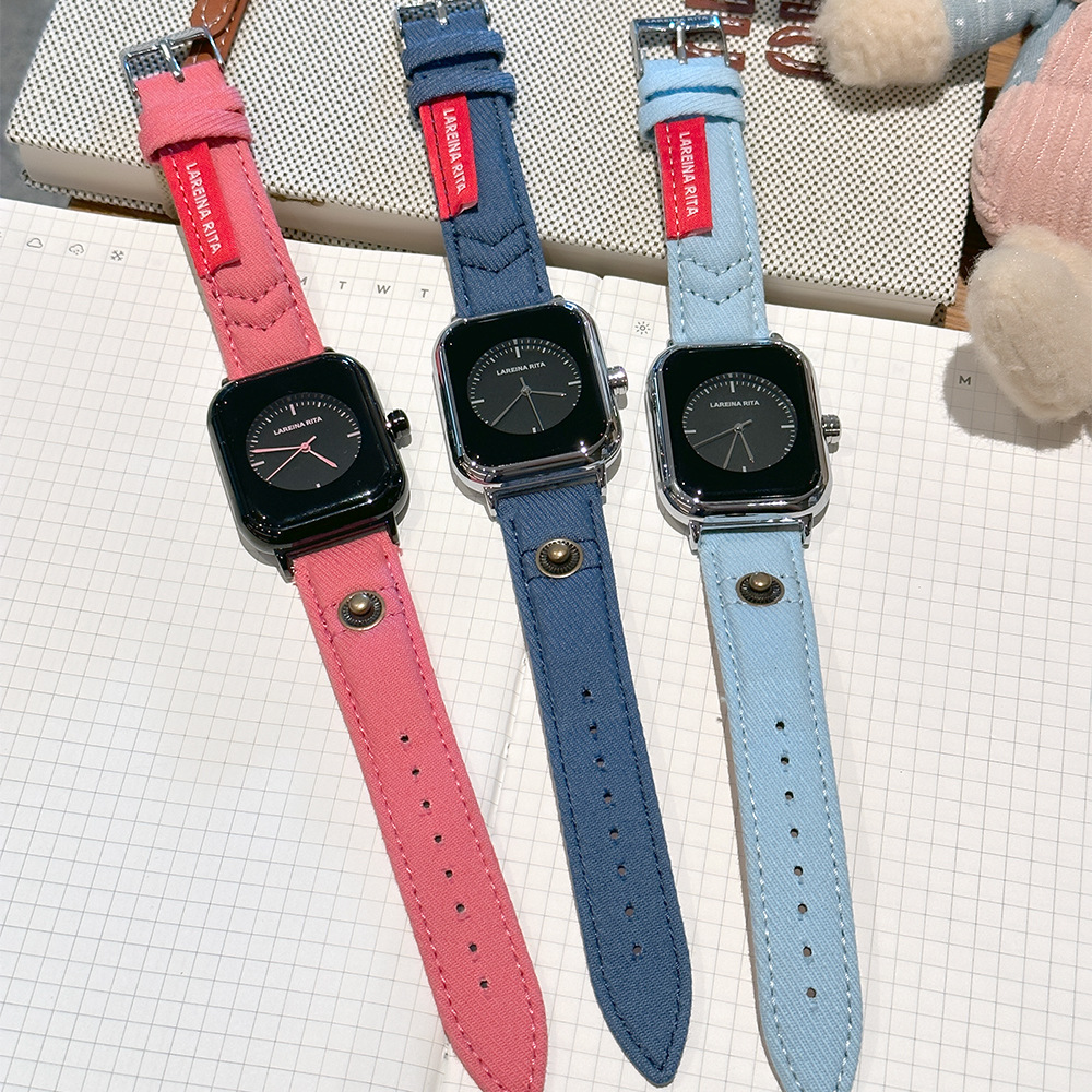 Neue stilvolle quadratische Uh – Canvas Strap Watch Bewertung und Preis