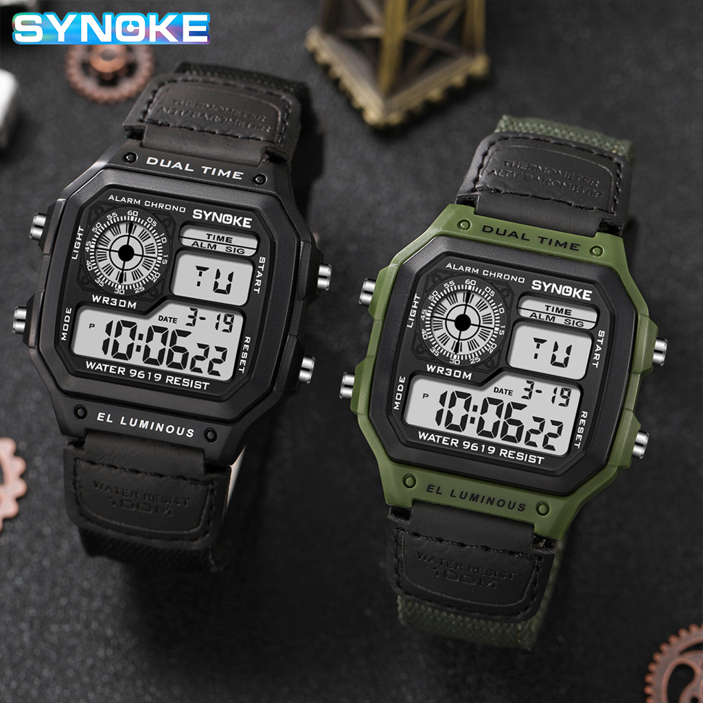 Synoke Outdoor Militär Digital – Canvas Strap Watch Bewertung und Preis