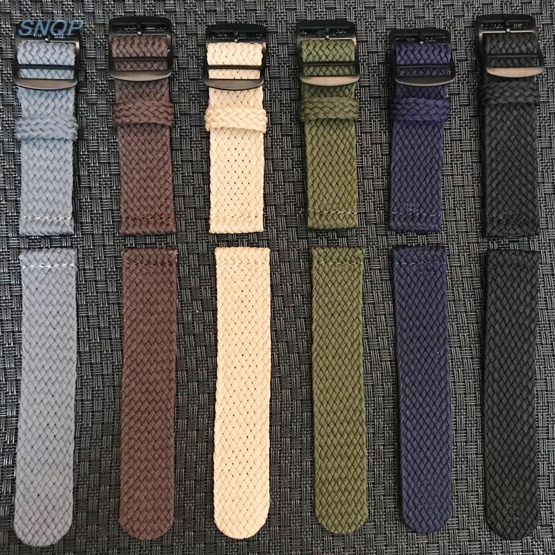 20mm 22mm Schwarz Marine einfa – Perlon Strap Woven Bewertung und Preis