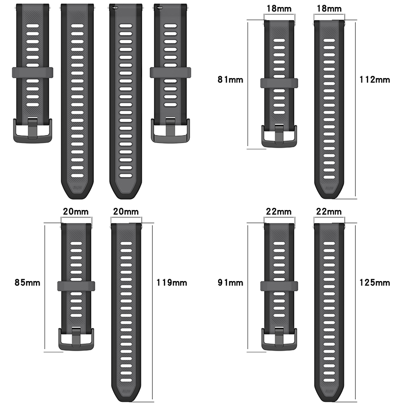 22mm 20mm 18mm Textur Silikona – Silicone Watch Band 22Mm Bewertung und Preis