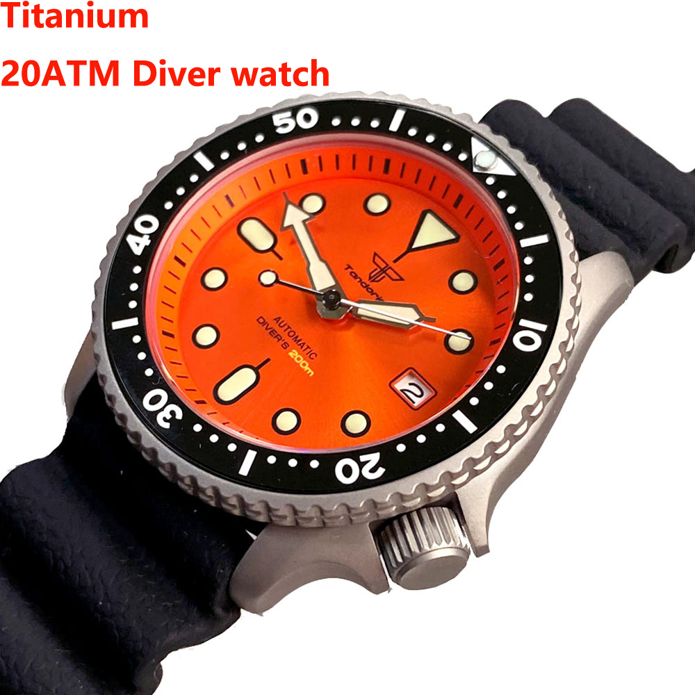 Tandorio 41mm Titan NH35 Herre – Rubber Strap Diver Bewertung und Preis