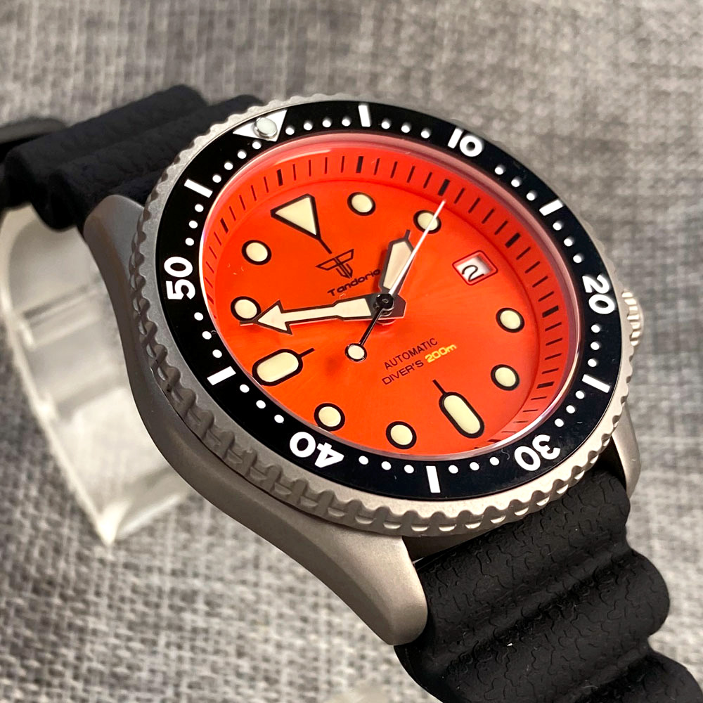 Tandorio 41mm Titan NH35 Herre – Rubber Strap Diver Bewertung und Preis