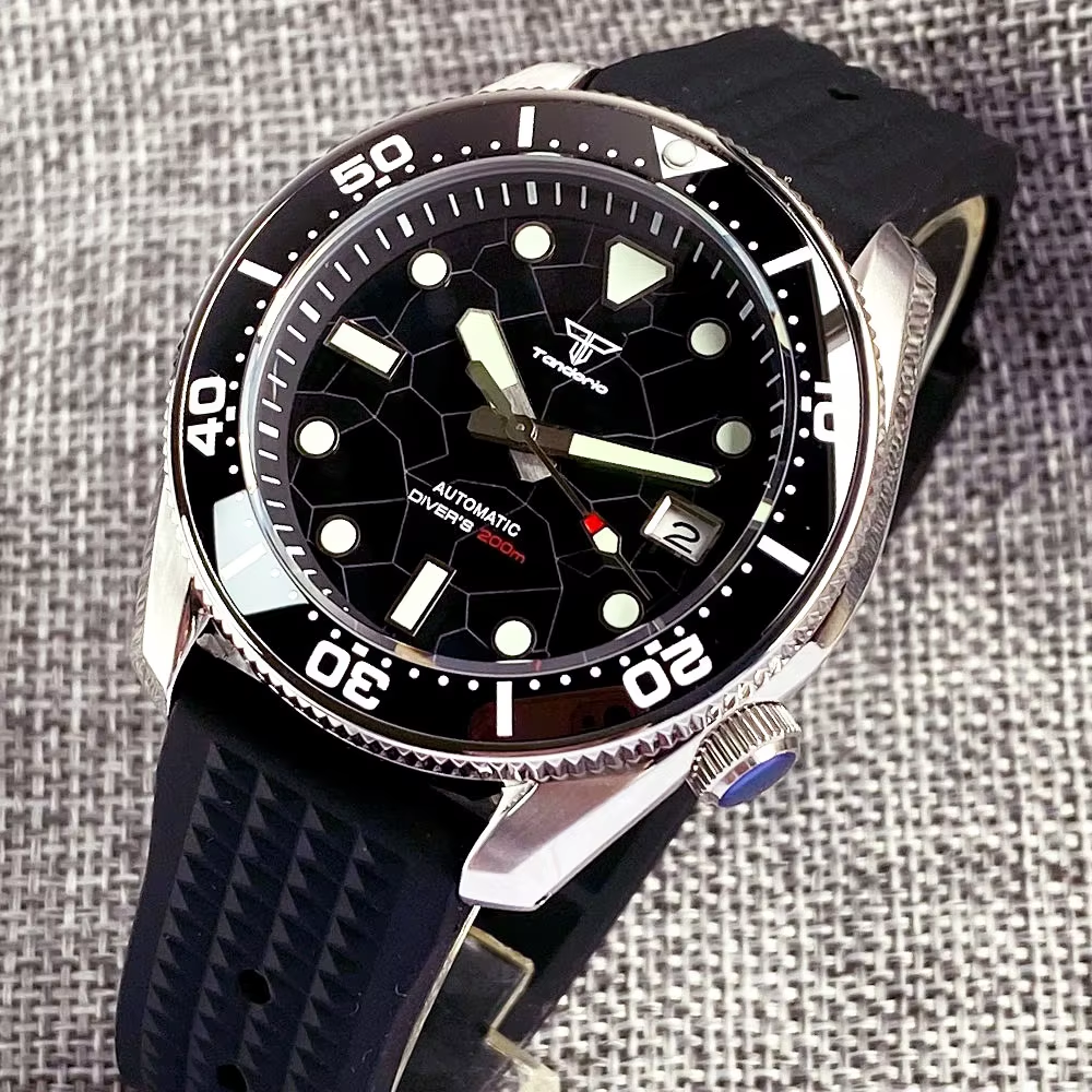 Tandorio 42,5 mm Japan NH35A A – Rubber Strap Diver Bewertung und Preis