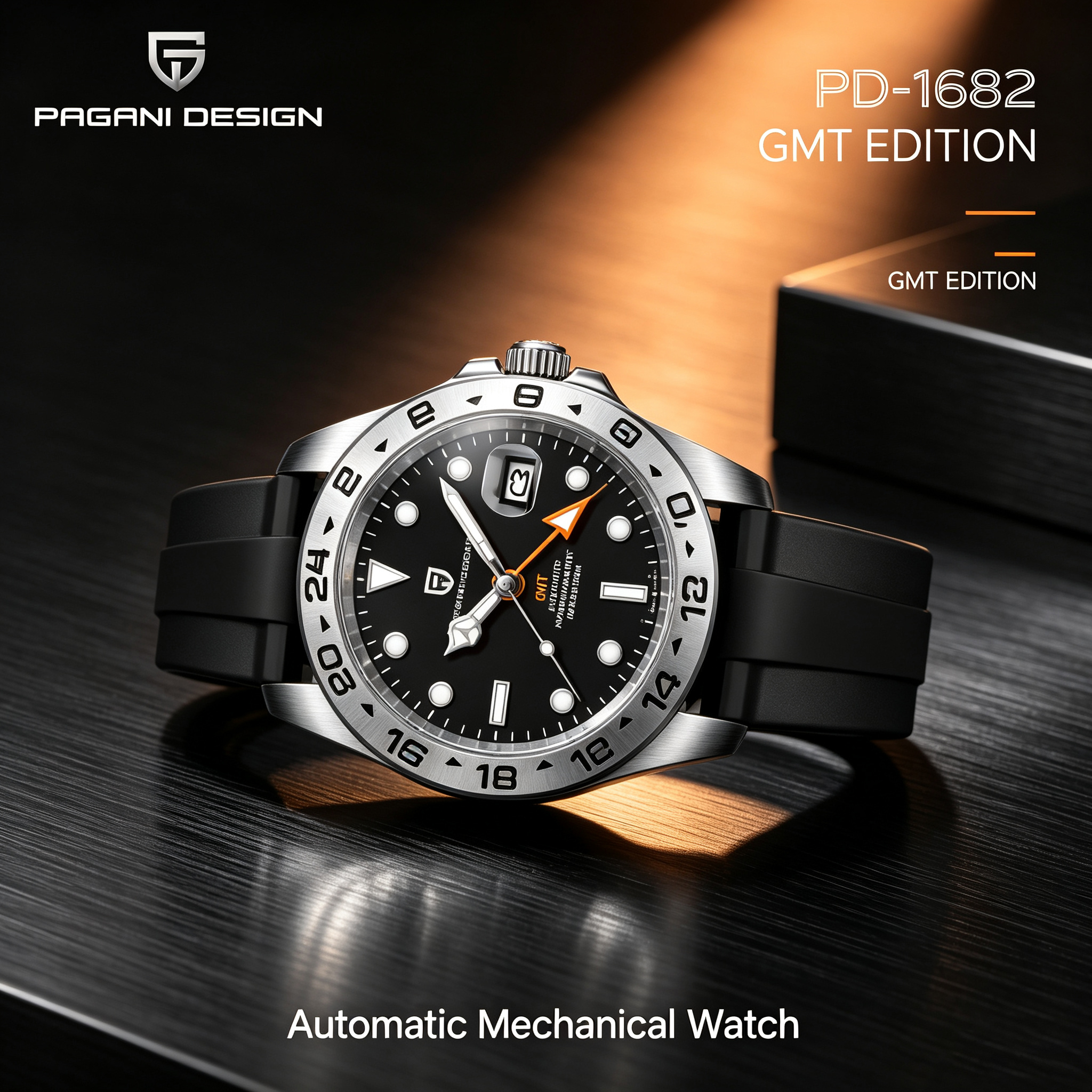 PAGANI DESIGN Automatische GMT – Rubber Strap Diver Bewertung und Preis