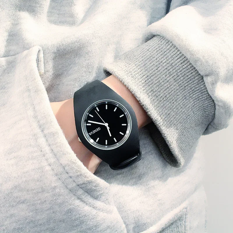 Männer uhr Frauen Creme Farbe  – Silicone Band Women Bewertung und Preis