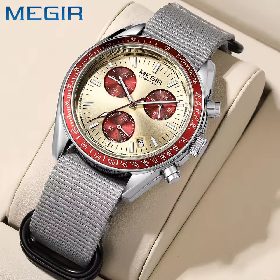 MEGIR 2247 Herren-Luxus-Quarzu – Canvas Strap Watch Bewertung und Preis