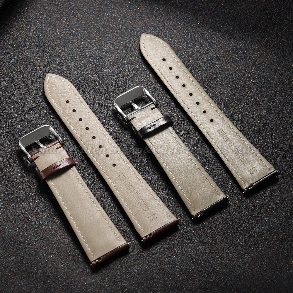 Echtes Leder-Armbanduhrarmband – Leather Strap Quick Release Bewertung und Preis
