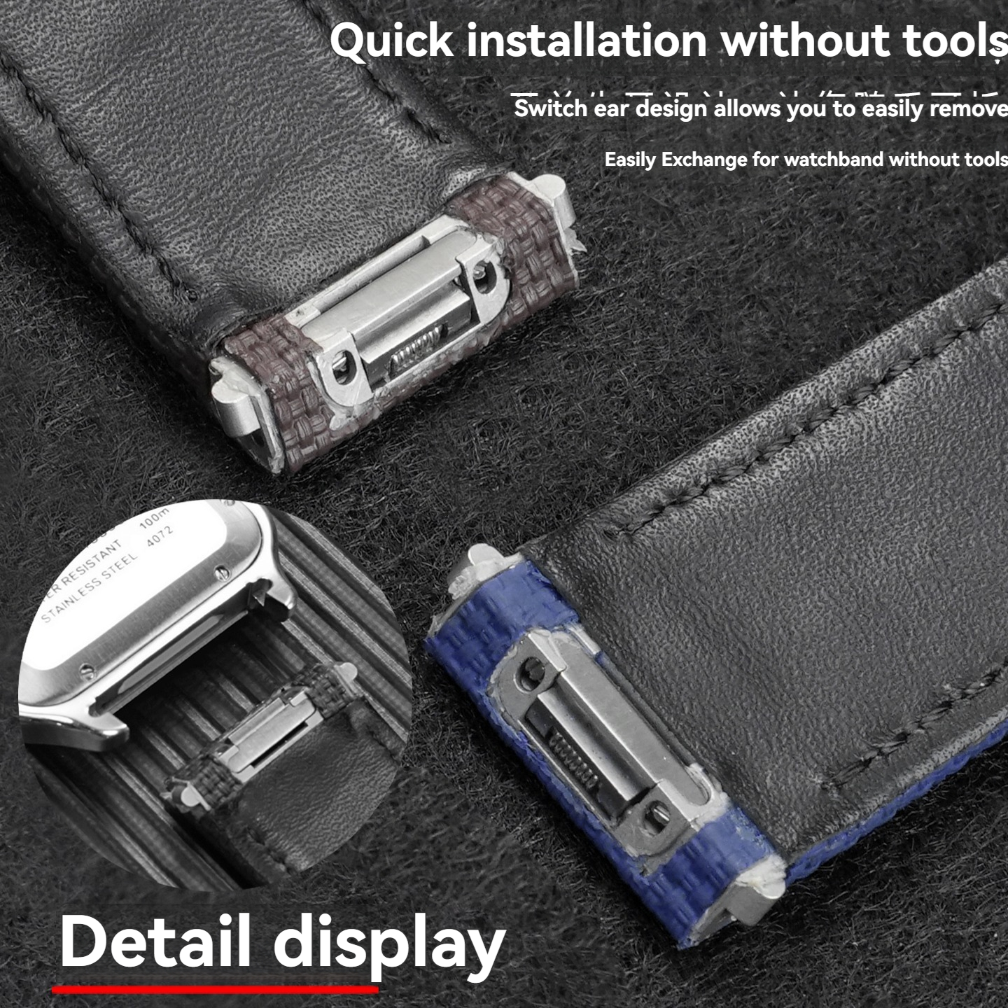 Für Cartier wasserdichtes Schn – Leather Strap Quick Release Bewertung und Preis