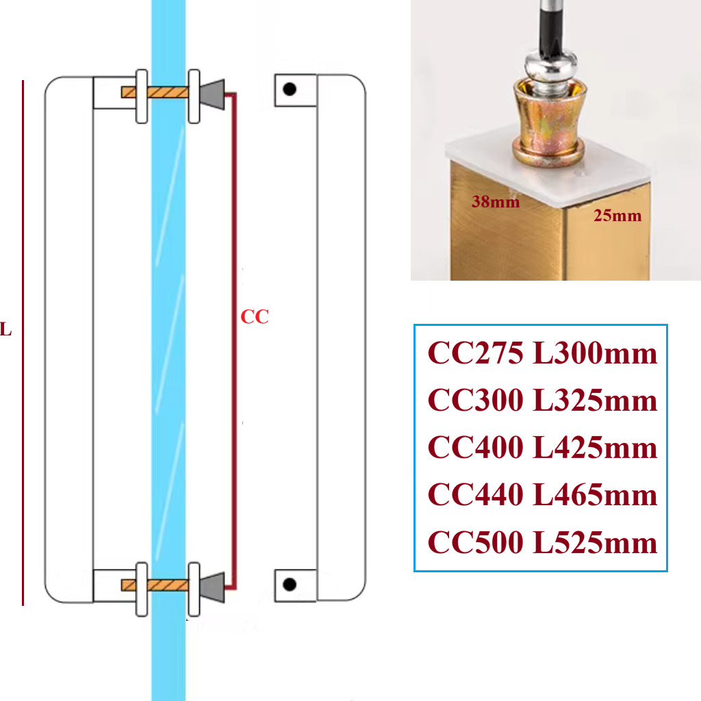 1 Stück Edelstahl-Glastürgriff – Curved Spring Bar Bewertung und Preis