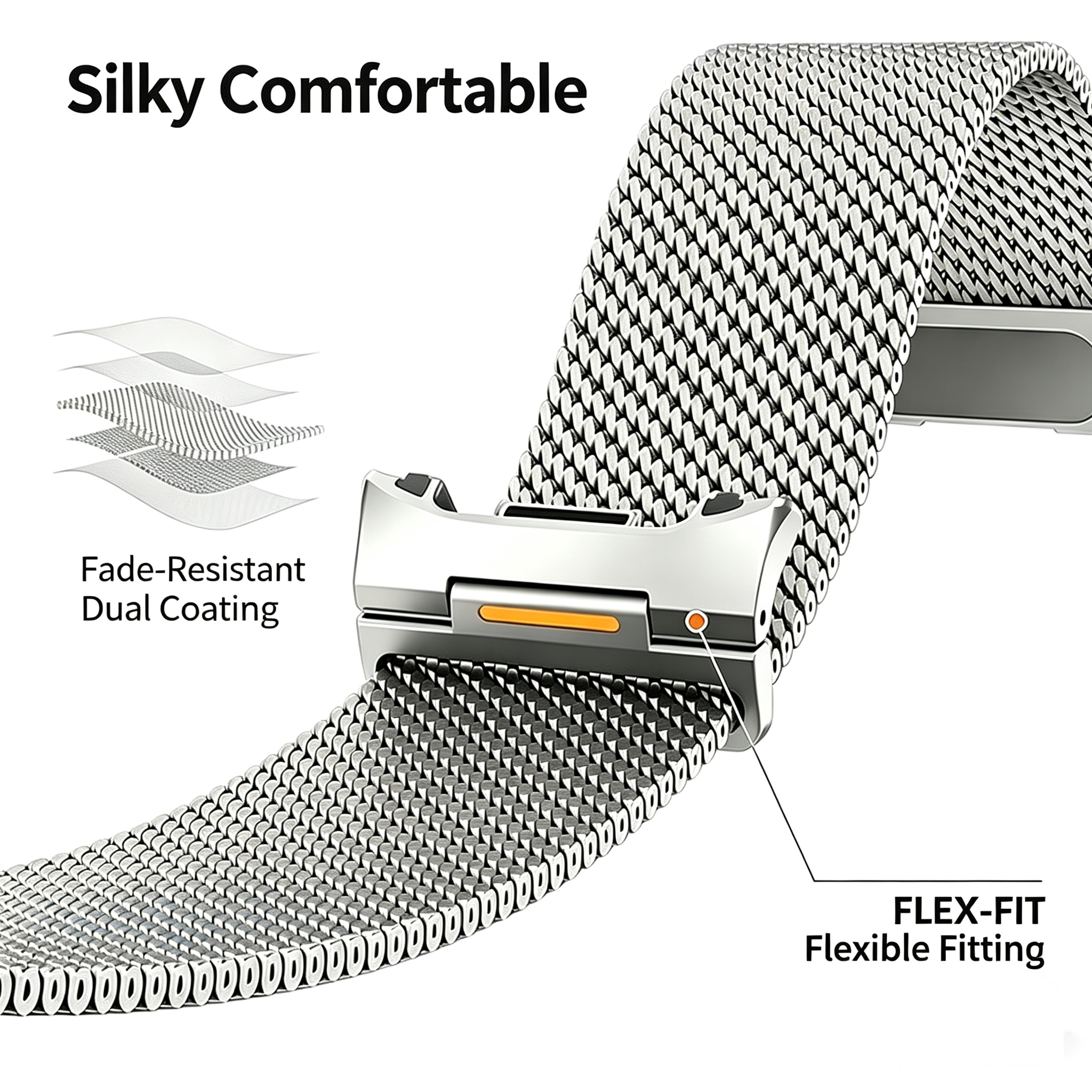 Metall-Milanese-Schlaufenarmba – Milanese Loop Magnetic Bewertung und Preis