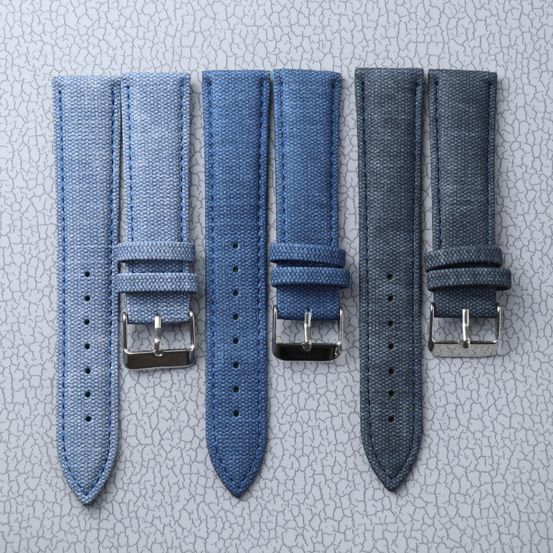 Denim Leder armband 10mm 12mm  – Canvas Strap Watch Bewertung und Preis