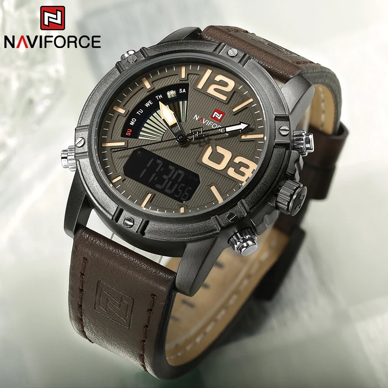 NAVIFORCE Top Marke Männer Uhr – Leather Watch Band Men Bewertung und Preis