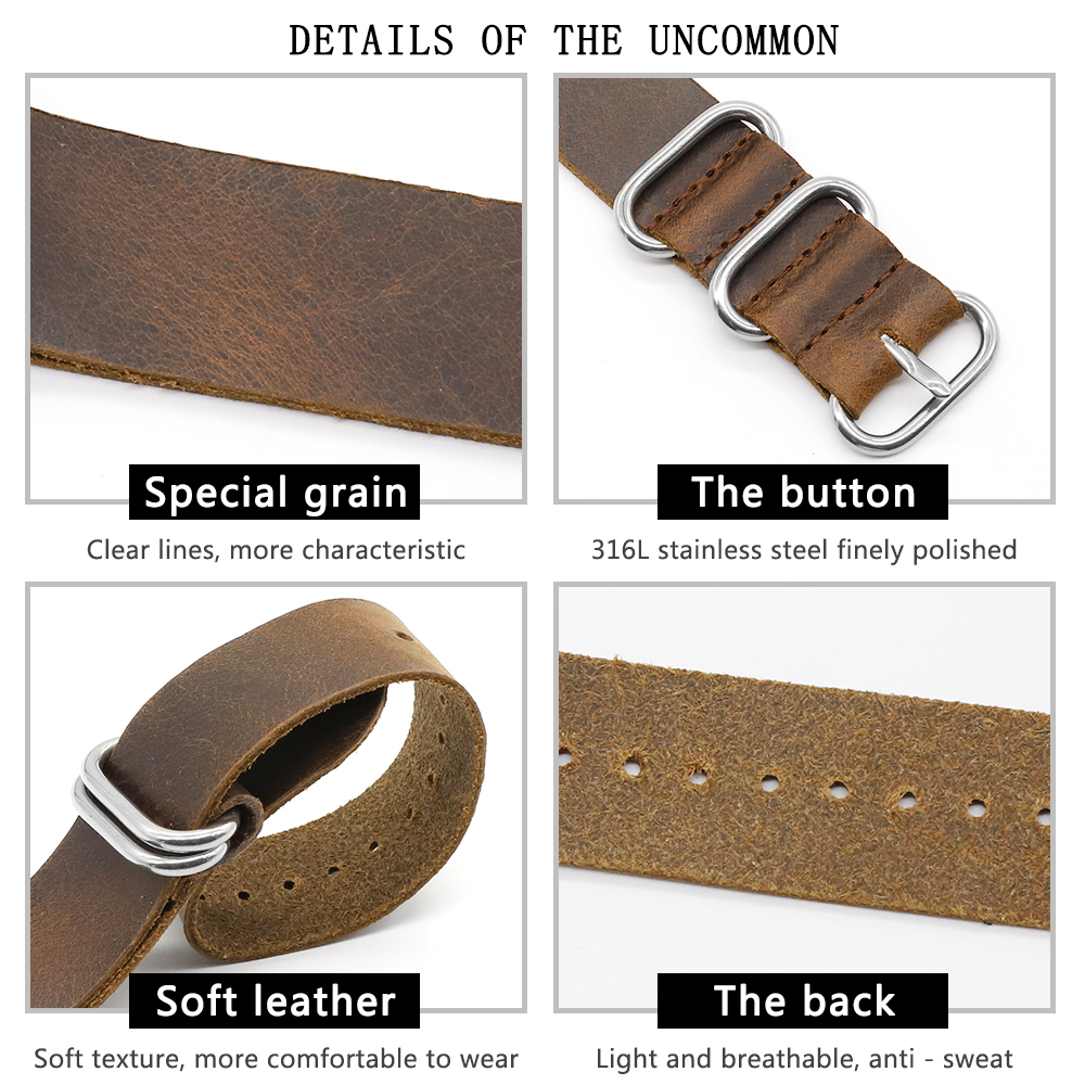 Echtes Leder Uhrenarmband 18mm – Nato Strap Nylon Bewertung und Preis